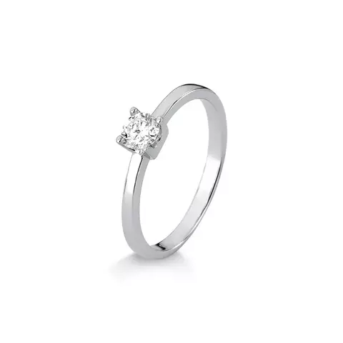 ANEL SOLITARIO MOISSANITE 4.5MM PRATA 925