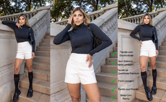 Body Feminino Manga Longa Cola Alta Suplex Premium Moda Blogueira - comprar online