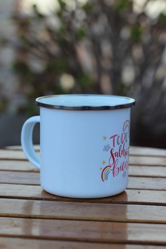 Taza enlozada "todo saldra bien" en internet