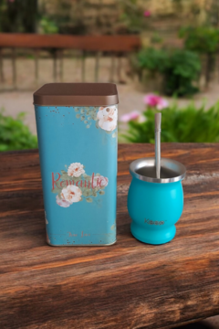 Mate keep aluminio con yerbera