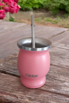 Set matero 3 piezas con mate keep Aluminio rosado - comprar en línea