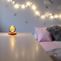 Lampara esfera de cristal 3D - comprar online