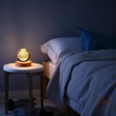 Lampara esfera de cristal 3D - Mas+ Deco & Gift