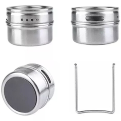 Set x6 Especieros Imantados Con Soporte Rectangular - Mas+ Deco & Gift