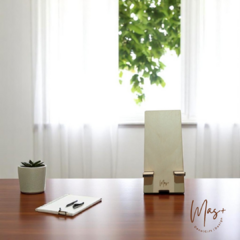 Soporte Porta Celular Eco Sustentable De Madera Guatambú - comprar online