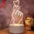Imagem do Amor romântico 3d lâmpada de acrílico led luzes da noite lâmpada de mesa das