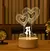 Amor romântico 3d lâmpada de acrílico led luzes da noite lâmpada de mesa das - comprar online