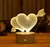Amor romântico 3d lâmpada de acrílico led luzes da noite lâmpada de mesa das - Mkas Presentes e Utilidades