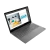 Notebook Lenovo V15 G2 ITL abierta mostrando diseño gráfico en pantalla, con teclado gris y cuerpo delgado