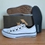 O Converse All Star Couro Palmilha em Gel x Branco - Premium