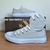 O Converse All Star Couro Palmilha em Gel x Cinza - Premium