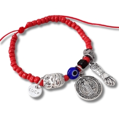 Pulsera Amuletos Roja