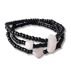 Pulsera Elastica Cuarzo Rosa