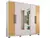 Guarda-roupa Casal com Espelho 6 Portas 4 Gavetas Araplac Braga - comprar online