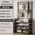 Imagem do Cabide de roupas multi-camada sapato rack porta diy chapéu e sapatos prateleira simples piso-pé sala de estar organizador cremalheiras de armazenamento