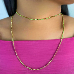 Choker Riviera Cristais Verdes