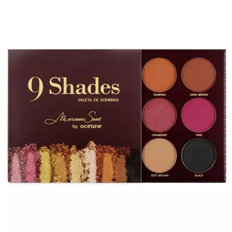 Oceane - paleta de sombras - mariana saad - 9 shades - comprar online