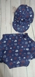 "Conjunto Super Fofo: Boné e Tapa Fralda Náutico azul – Conforto e Estilo para o Bebê!" na internet