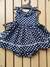 "O Queridinho das Mamães: Vestido Mini Princesa Azul com Poá Branco – Conforto e Estilo para Sua Pequena!"