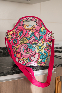 Lunchera Térmica de Neoprene Peace&Love - CDTEK Mayoristas