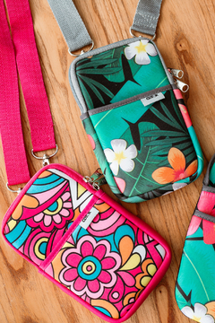 Bandolera Porta Celular Flower Power - CDTEK Mayoristas