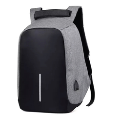 Mochila Porta Notebook 15.6 Antirrobo Gris