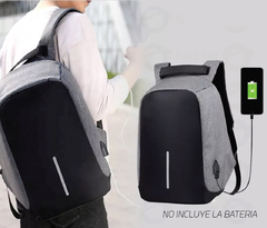 Mochila Porta Notebook 15.6 Antirrobo Gris