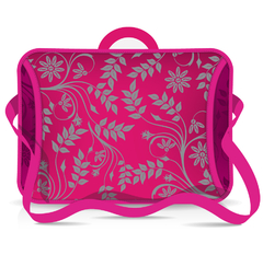 Maletín Notebook Estampado Fucsia