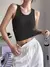 Regata Cropped Top Regata Canelado Top com nervuras em gola redonda elástica - comprar online