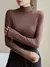 Blusa manga longa Gola Alta Camiseta Feminina Elegante Casual Trabalho social - loja online