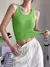Regata Cropped Top Regata Canelado Top com nervuras em gola redonda elástica na internet