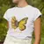 Camiseta Feminina De Borboleta Flor Girassol Baby Look Leve 100% Algodão