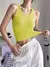 Regata Cropped Top Regata Canelado Top com nervuras em gola redonda elástica - loja online