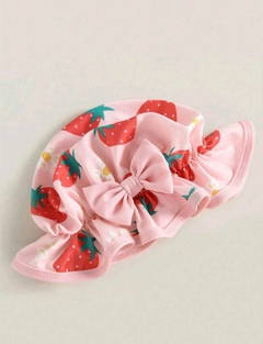 Imagem do Roupa de banho - bebezinha no estilo Maiô, conjunto de 2 peças, estampas de moranguinhos