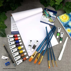 Set de Arte para Acrílico - 25 Piezas - RSET-ART3202 - Nikamavi