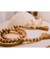 Colar Decorativo em Madeira Bege 51 cm