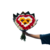 RAMO CORAZÓN DE GIRASOLES