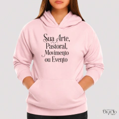 Moletom Canguru Personalizado — Rosa-claro