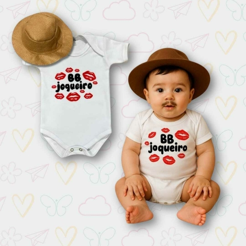 Kit body Bebê beijoqueiro + chapéu