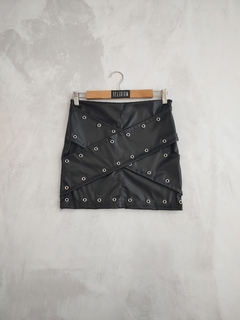 Falda ecocuero negra - comprar online