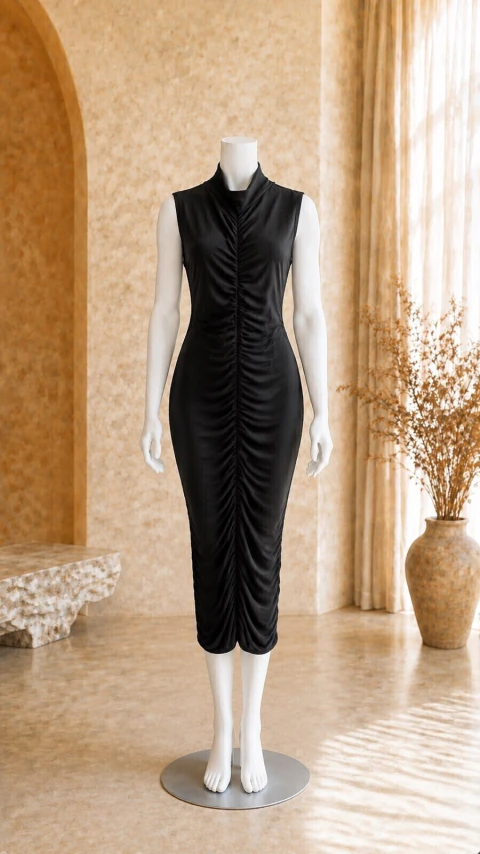 VESTIDO COLADO MIDI