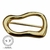 Fivela Metal modelo Castanho cor Dourado pacote com 6pçs