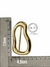 Fivela Metal modelo Castanho cor Dourado pacote com 6pçs