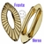 Fivela Metal Modelo Chuca Rajada 5,5cm x 2,5cm Cor Dourado 6pçs