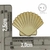 Fivela Metal Modelo Leque cor dourado pacote com 6pçs