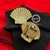 Fivela Metal Modelo Leque cor dourado pacote com 6pçs