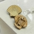 Fivela Metal Modelo Leque cor dourado pacote com 6pçs
