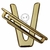 Fivela Metal Modelo V Grosso cor Dourado pacote com 6pçs