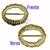 Fivela organica Com detalhe e reforso cor Dourado Metal 2pçs