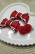 Parzinho vermelho + Hair clips pompom